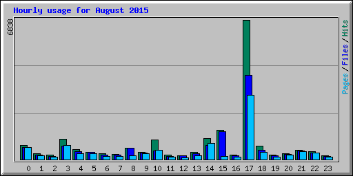 Hourly usage for August 2015