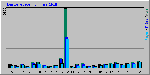 Hourly usage for May 2016
